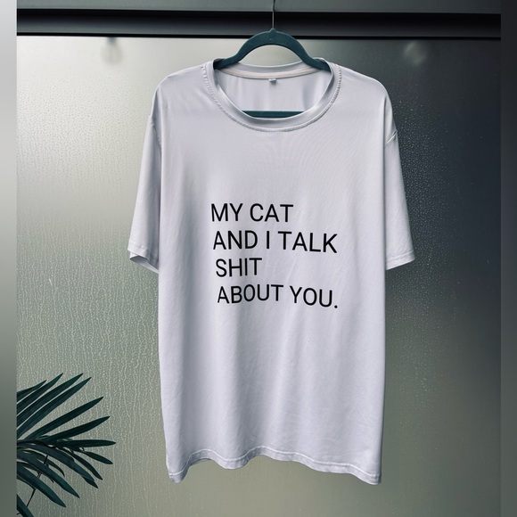 Tops - Oversized Cat Lover T-Shirt